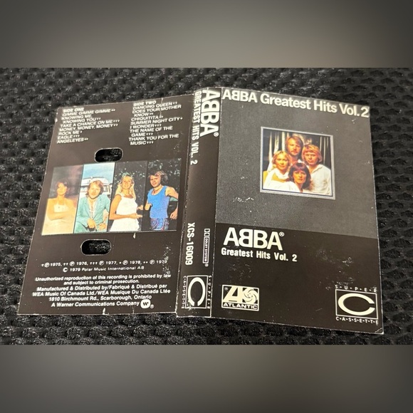 ABBA - Greatest Hits Vol. 2 Cassette Tape (Vintage, Atlantic Records) - Picture 6 of 7